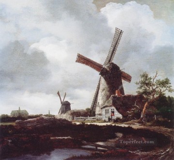  Ruisdael Canvas - Mills landscape Jacob Isaakszoon van Ruisdael river
